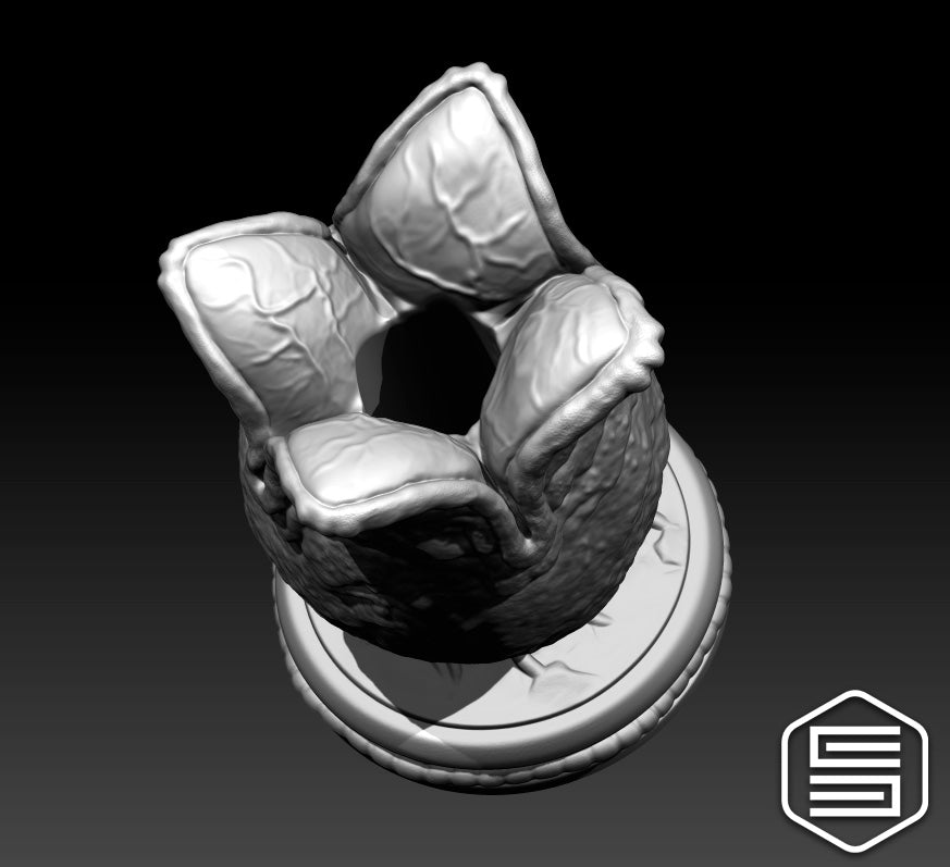 Huevo Alíen posa pinceles o lápiz digital