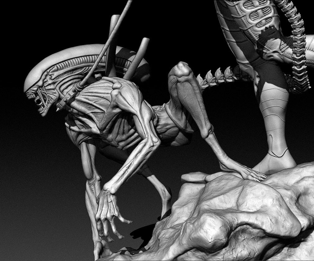 Alíen Prometheus: Ingeniero y Xenomorfo